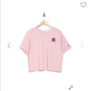 Plus size Champion Logo Cropped tshirt